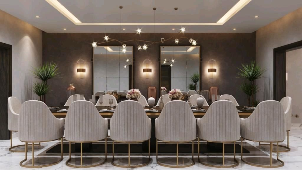 Sculptural Glamour Dining Salon - Luxury Dining Spaces by Pro Fit